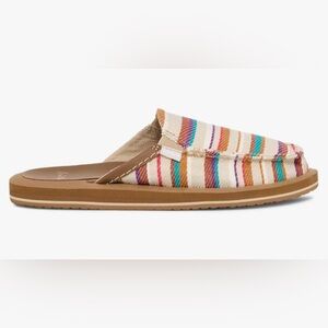 Sanuk Women's You Got My Back Blanket Stripe Mules size 9 womens